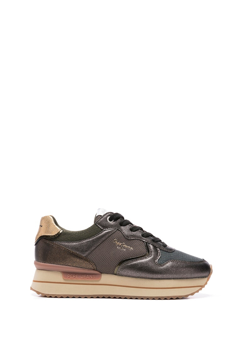 Pepe Jeans London Pantofi sport din piele ecologica cu insertii din plasa - Pled.ro