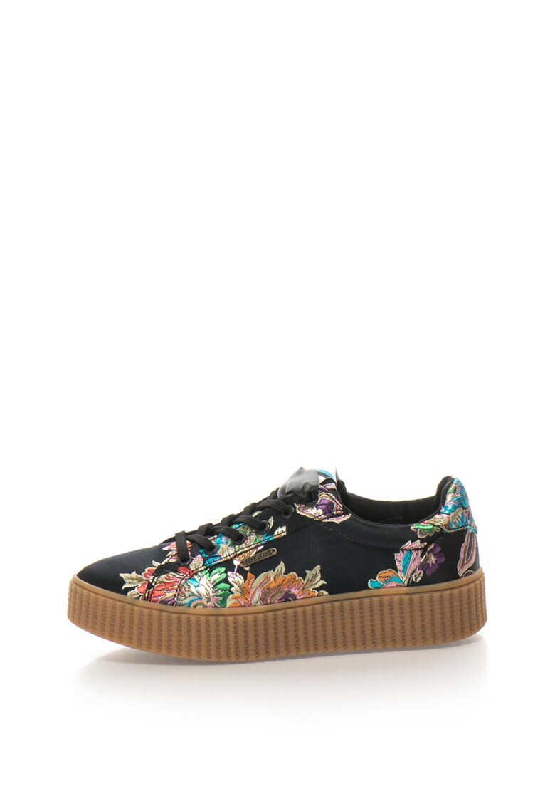 Pepe Jeans London Pantofi sport flatform cu broderii florale Frida - Pled.ro