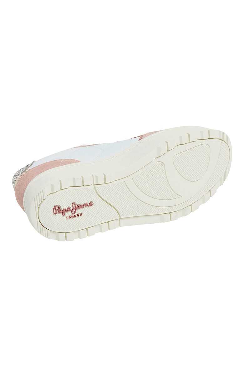 Pepe Jeans London Pantofi sport flatform cu garnituri de piele intoarsa - Pled.ro