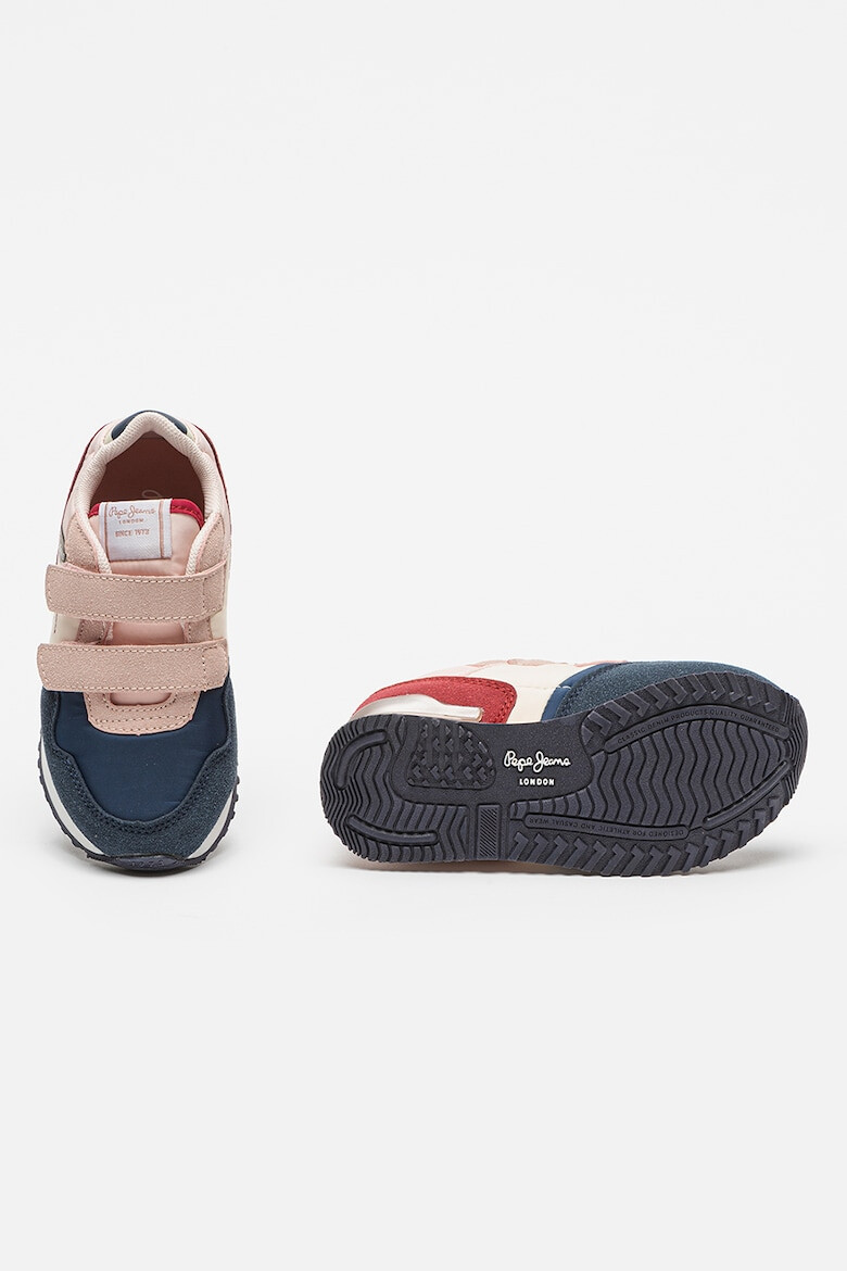 Pepe Jeans London Pantofi sport cu insertii de piele intoarsa si velcro - Pled.ro