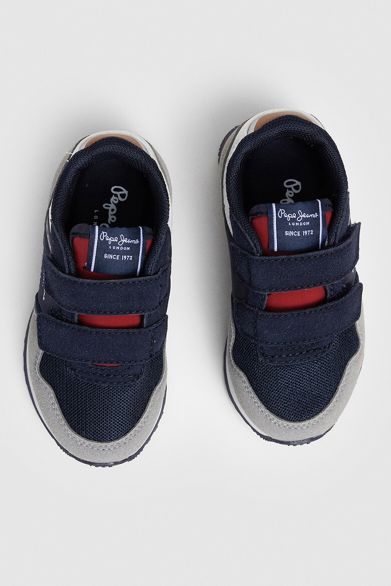 Pepe Jeans London Pantofi sport cu insertii de piele intoarsa si velcro - Pled.ro