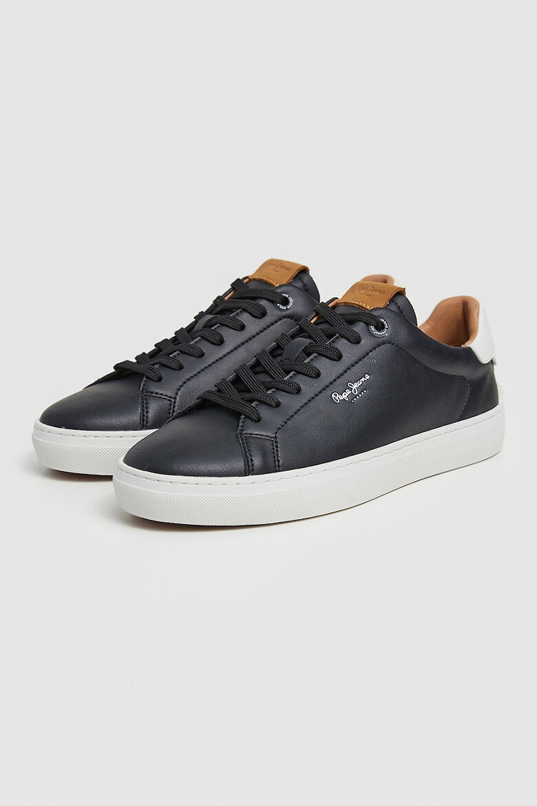 Pepe Jeans London Pantofi sport low-cut de piele peliculizata Camden Club - Pled.ro