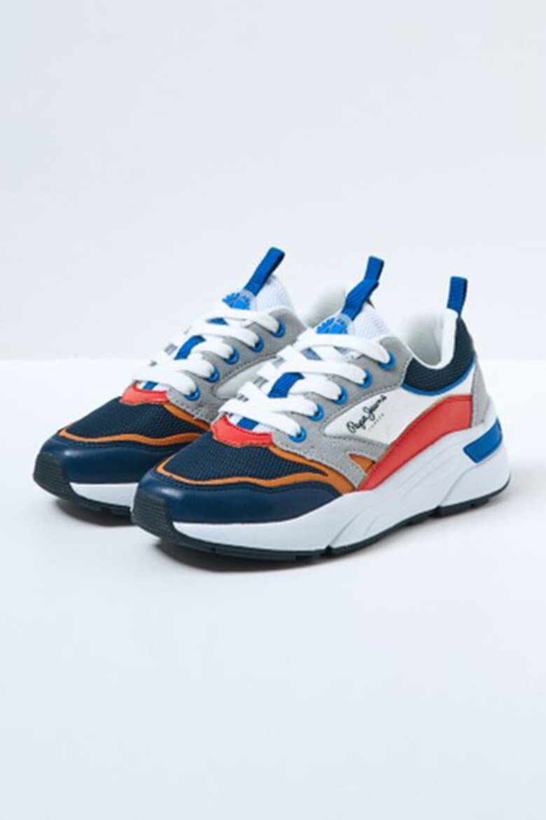 Pepe Jeans London Pantofi sport low-top cu model colorblock si garnituri de piele intoarsa - Pled.ro