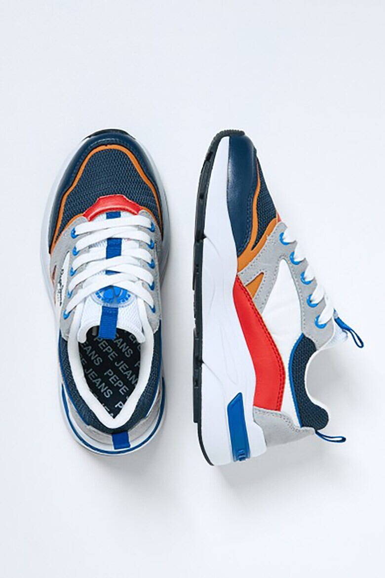 Pepe Jeans London Pantofi sport low-top cu model colorblock si garnituri de piele intoarsa - Pled.ro