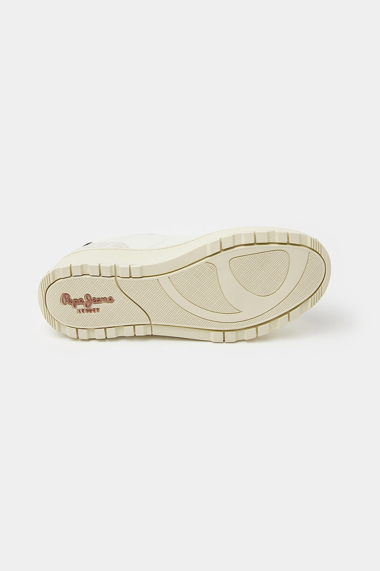 Pepe Jeans London Pantofi sport platform de piele si piele intoarsa cu garnituri de piele ecologica - Pled.ro