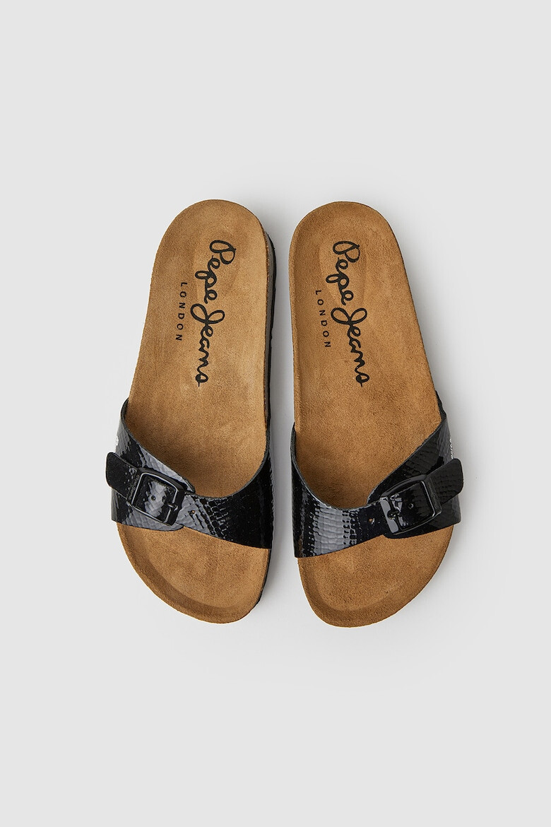 Pepe Jeans London Papuci cu aspect lacuit - Pled.ro