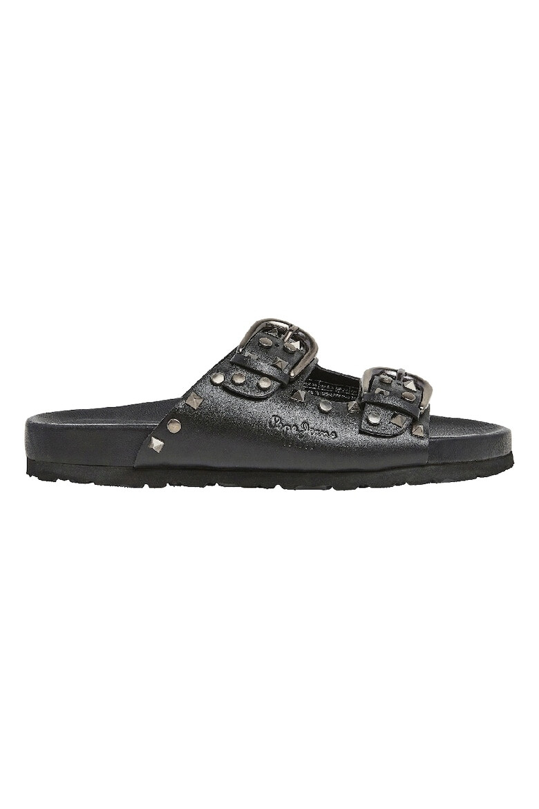 Pepe Jeans London Papuci de piele cu catarame - Pled.ro