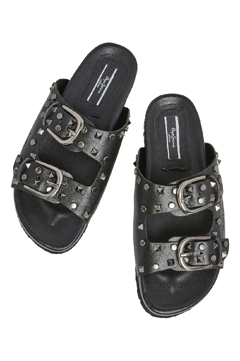 Pepe Jeans London Papuci de piele cu catarame - Pled.ro