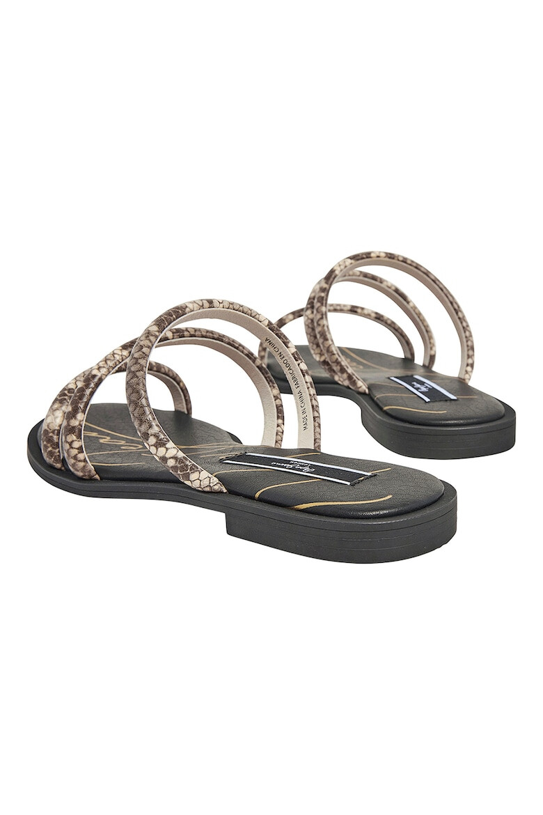 Pepe Jeans London Papuci de piele ecologica cu animal print - Pled.ro