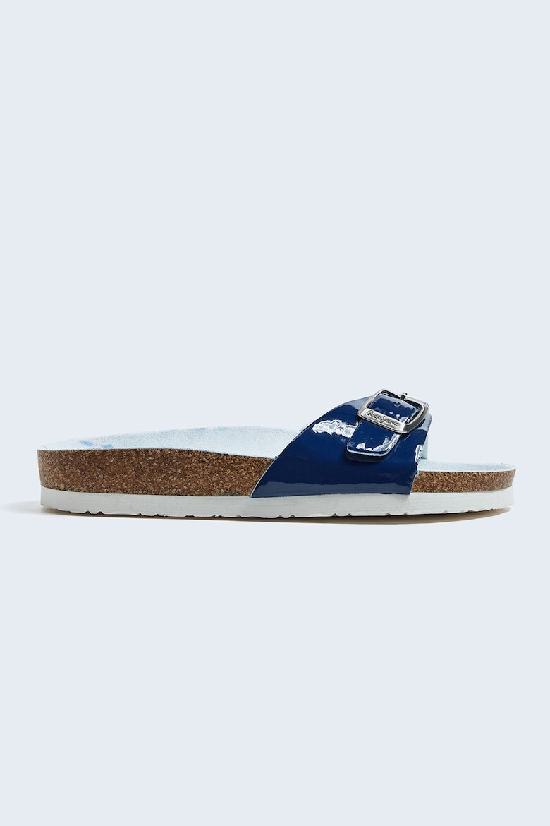 Pepe Jeans London Papuci din piele ecologica cu aspect lacuit - Pled.ro