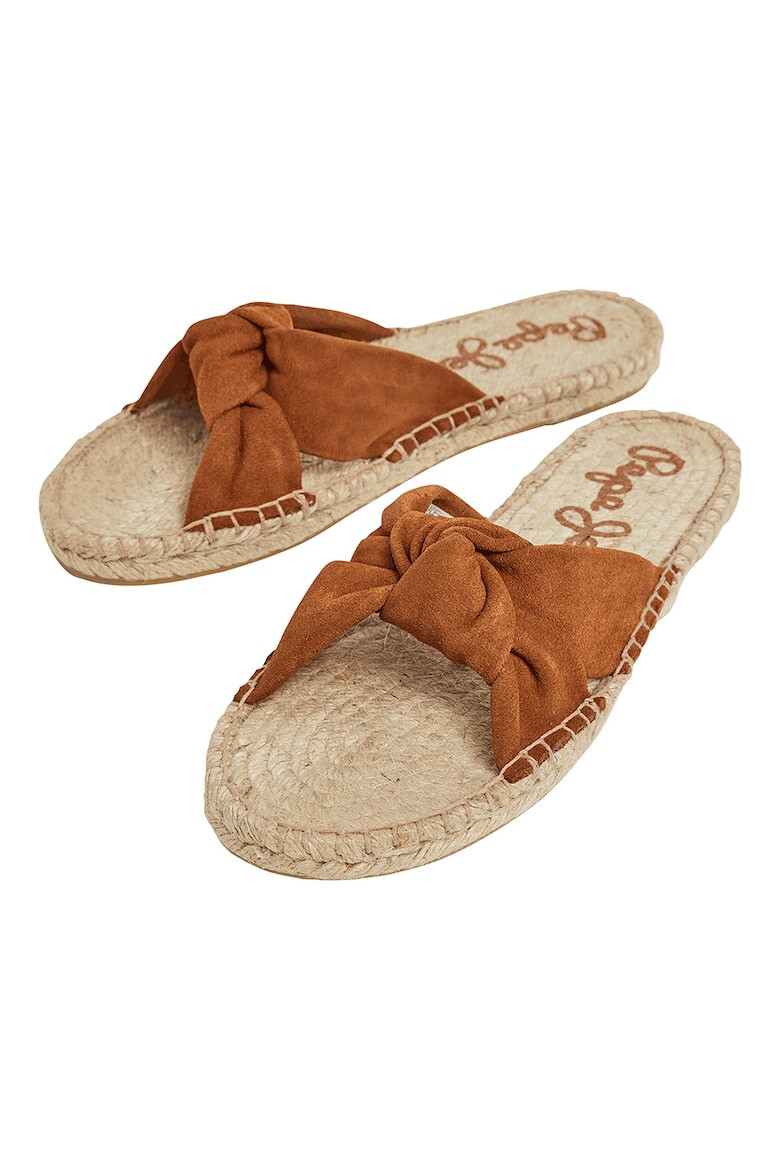 Pepe Jeans London Papuci-espadrile de piele intoarsa - Pled.ro