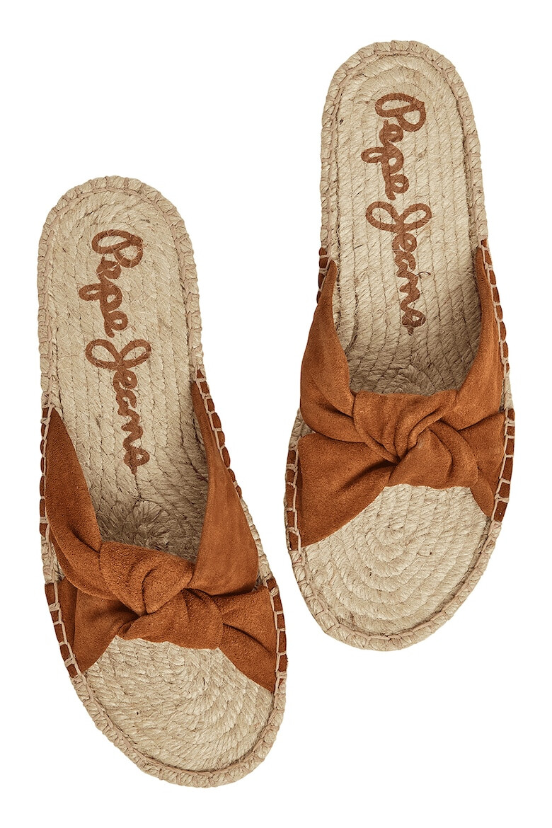 Pepe Jeans London Papuci-espadrile de piele intoarsa - Pled.ro