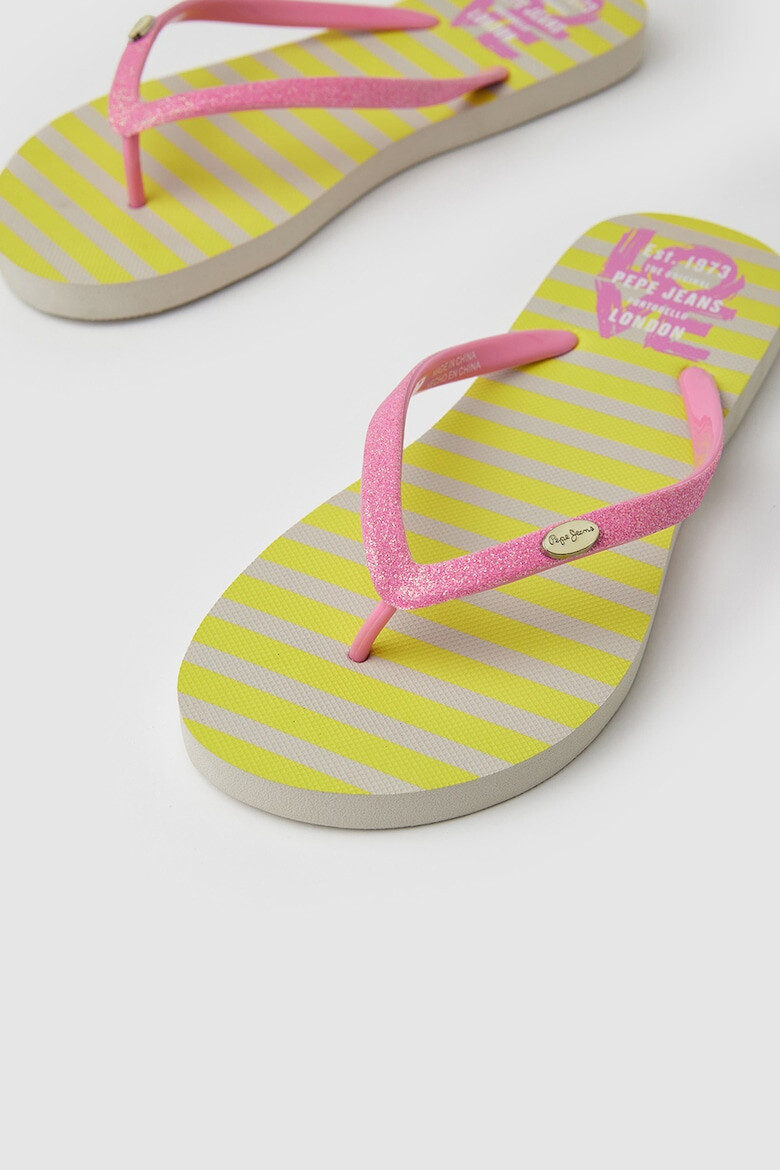 Pepe Jeans London Papuci flip-flop cu aplicatie logo discreta - Pled.ro