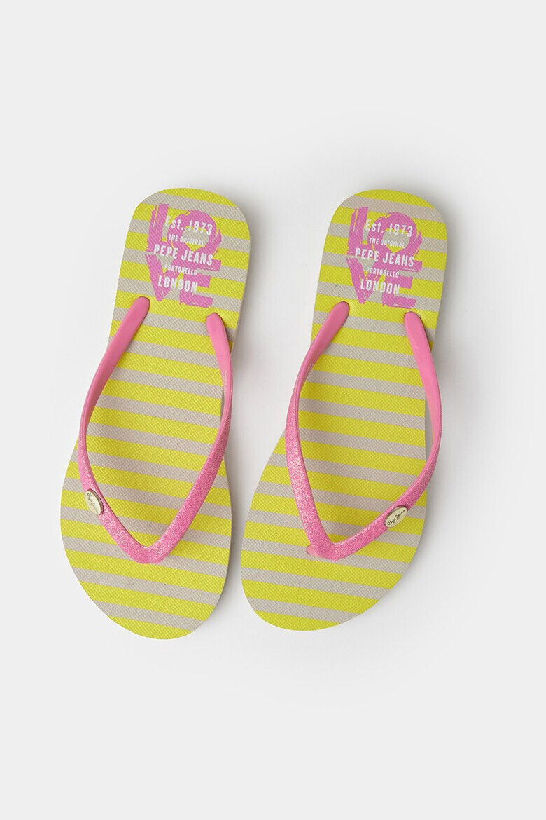 Pepe Jeans London Papuci flip-flop cu aplicatie logo discreta - Pled.ro