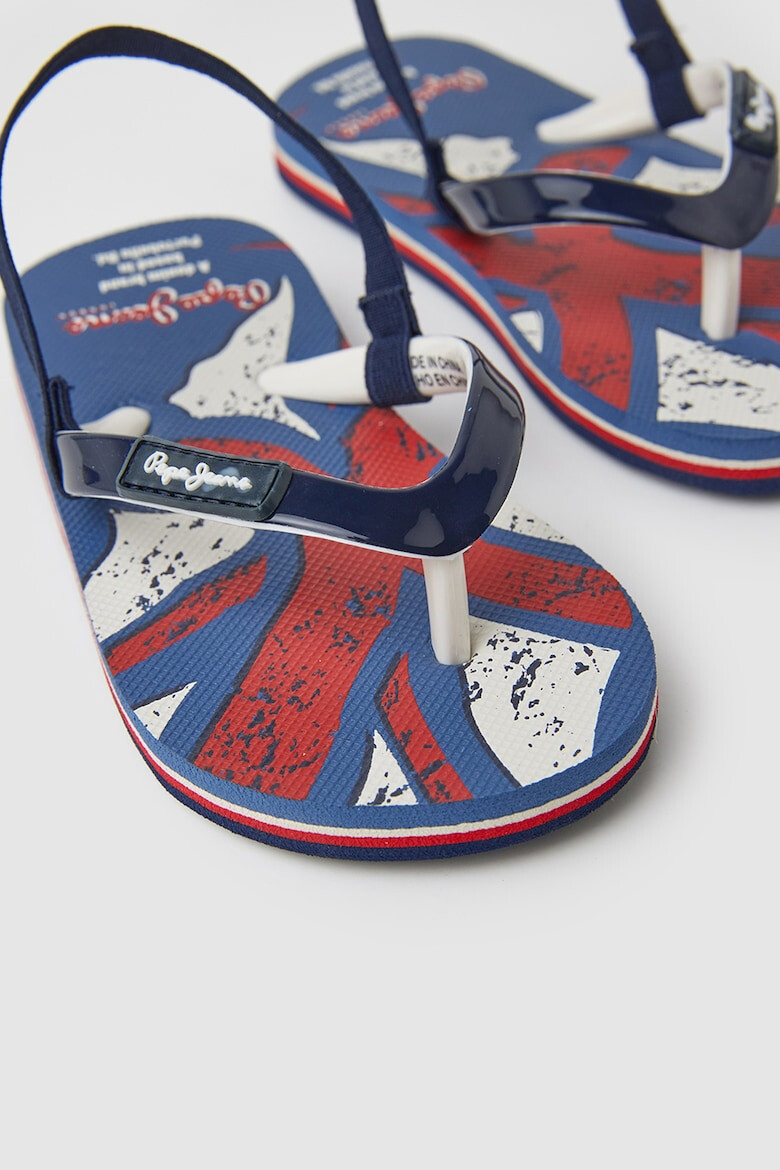 Pepe Jeans London Papuci flip-flop cu bareta slingback elastica - Pled.ro