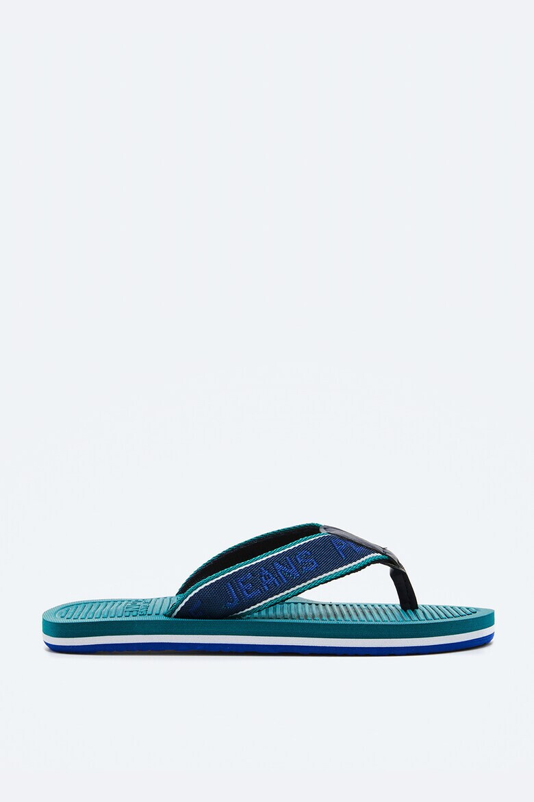 Pepe Jeans London Papuci flip-flop cu barete cu imprimeu logo - Pled.ro