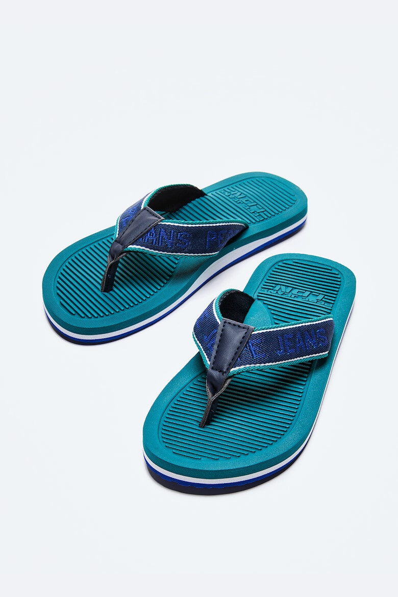 Pepe Jeans London Papuci flip-flop cu barete cu imprimeu logo - Pled.ro