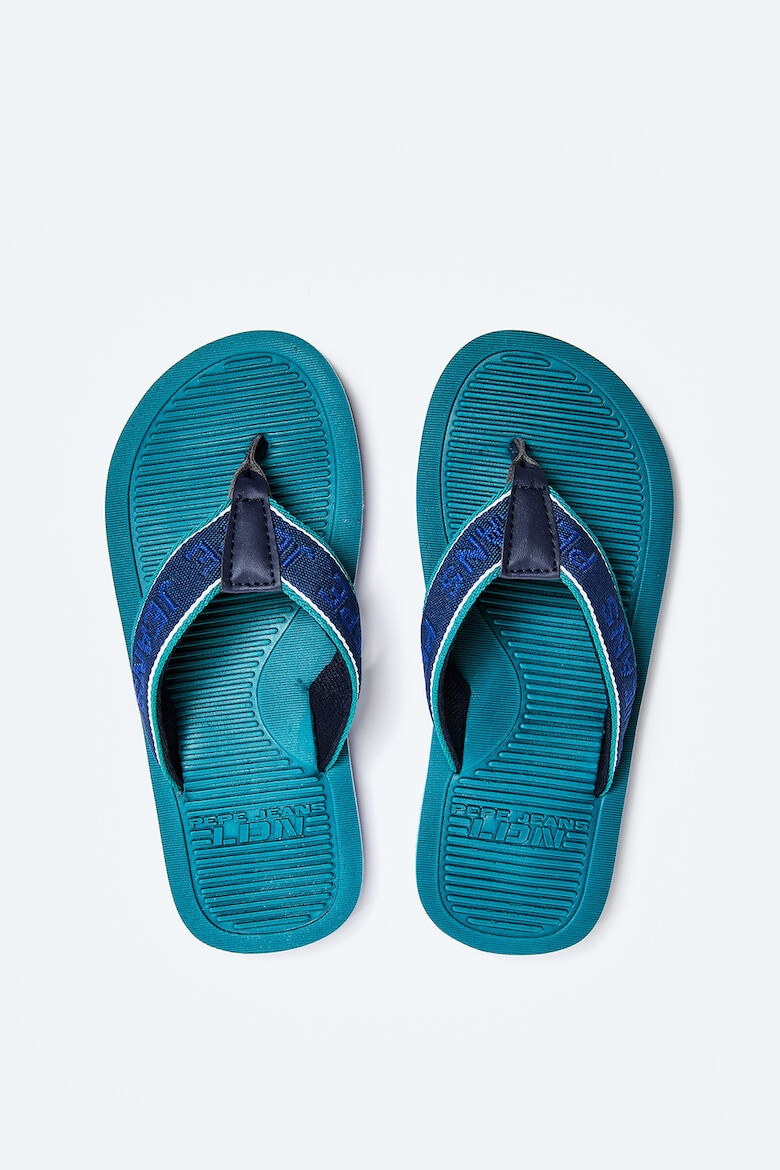 Pepe Jeans London Papuci flip-flop cu barete cu imprimeu logo - Pled.ro