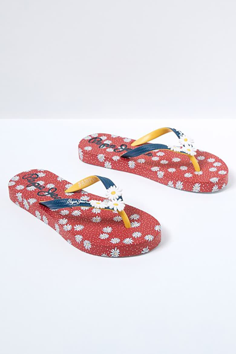 Pepe Jeans London Papuci flip-flop cu detalii in forma de floare - Pled.ro