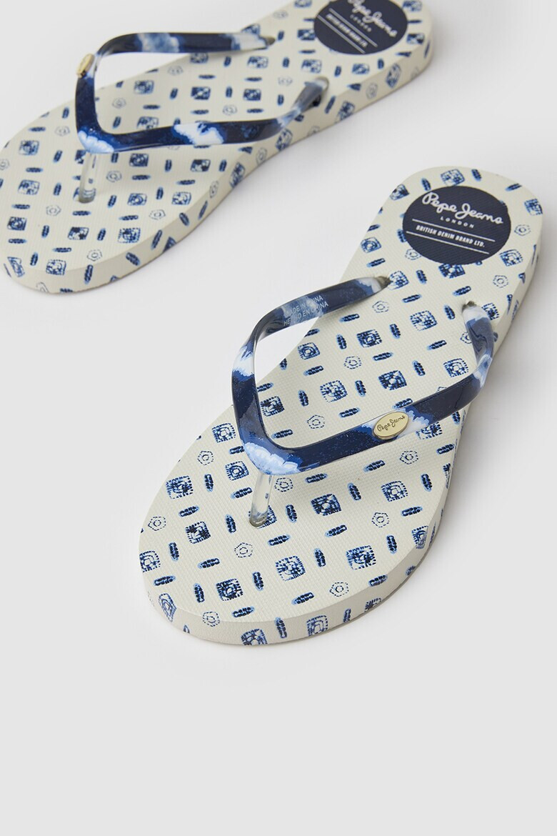 Pepe Jeans London Papuci flip-flop cu imprimeu abstract - Pled.ro