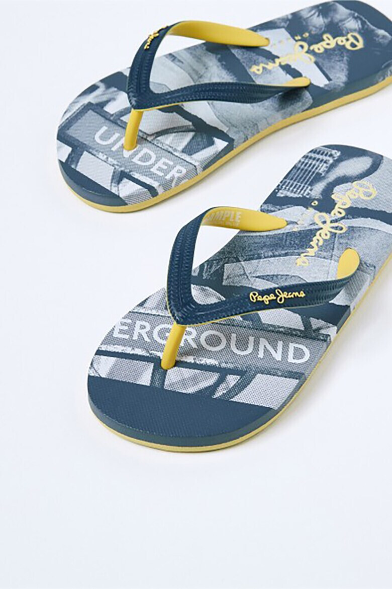 Pepe Jeans London Papuci flip-flop cu imprimeu grafic - Pled.ro