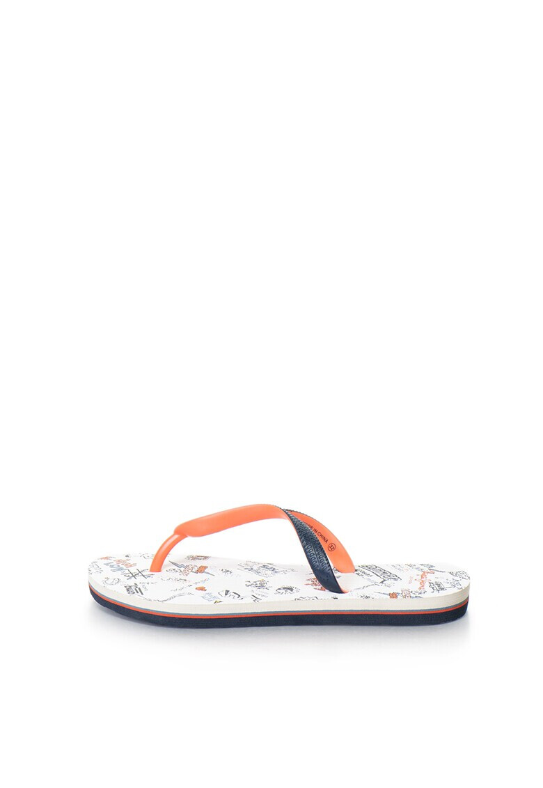 Pepe Jeans London Papuci flip-flop cu imprimeu grafic Draw - Pled.ro