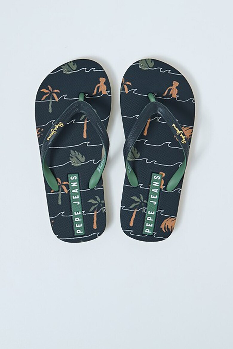 Pepe Jeans London Papuci flip-flop cu imprimeu tropical - Pled.ro