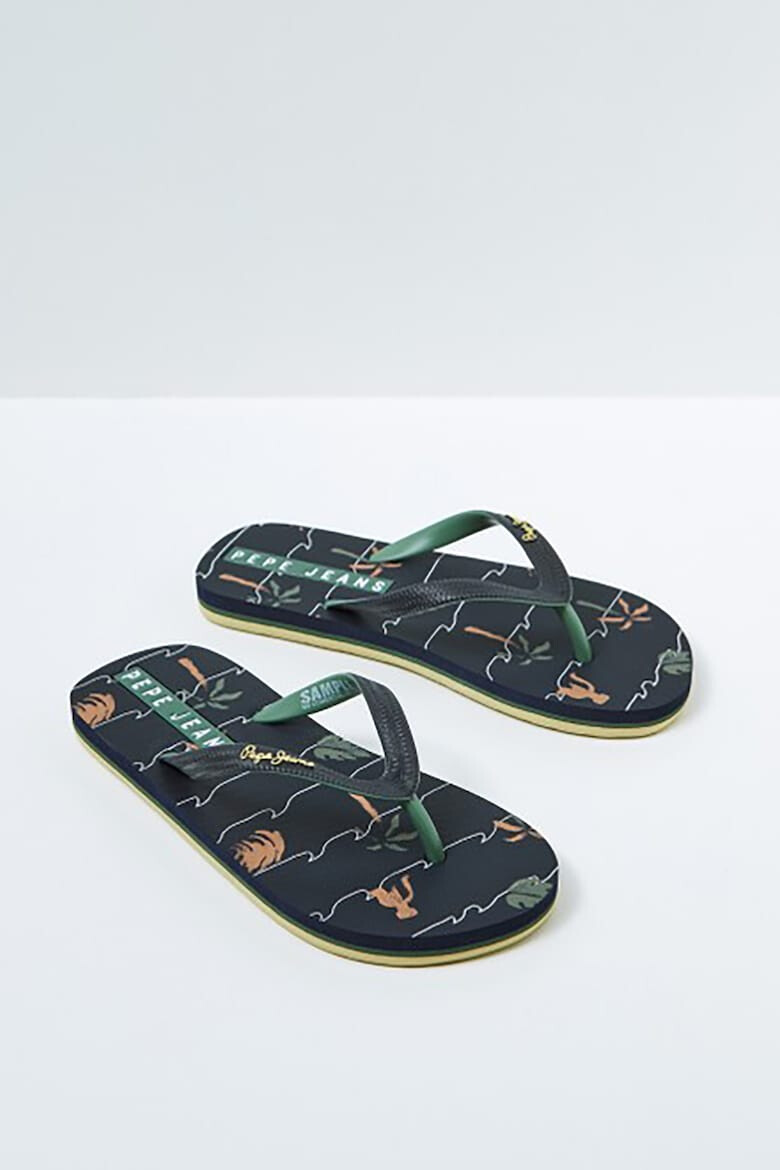 Pepe Jeans London Papuci flip-flop cu imprimeu tropical - Pled.ro