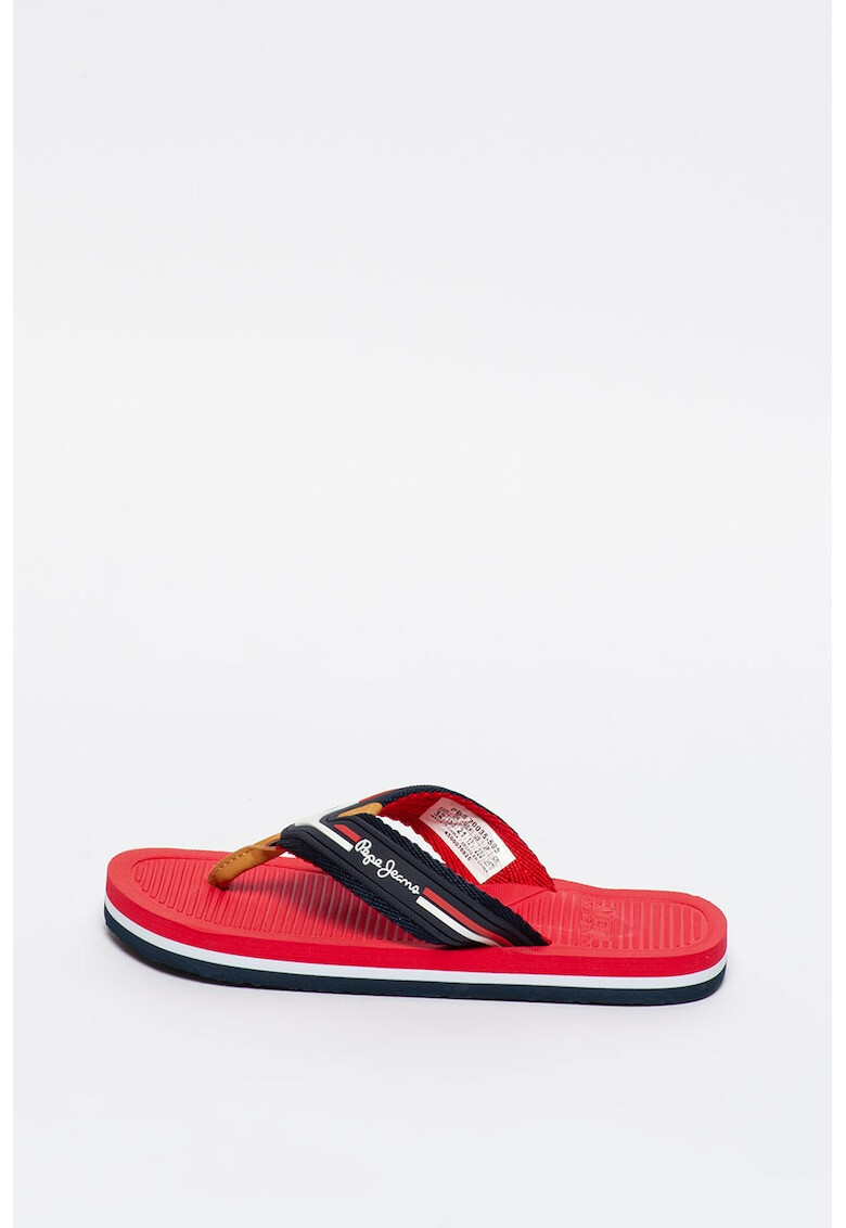 Pepe Jeans London Papuci flip-flop cu logo Off Beach - Pled.ro