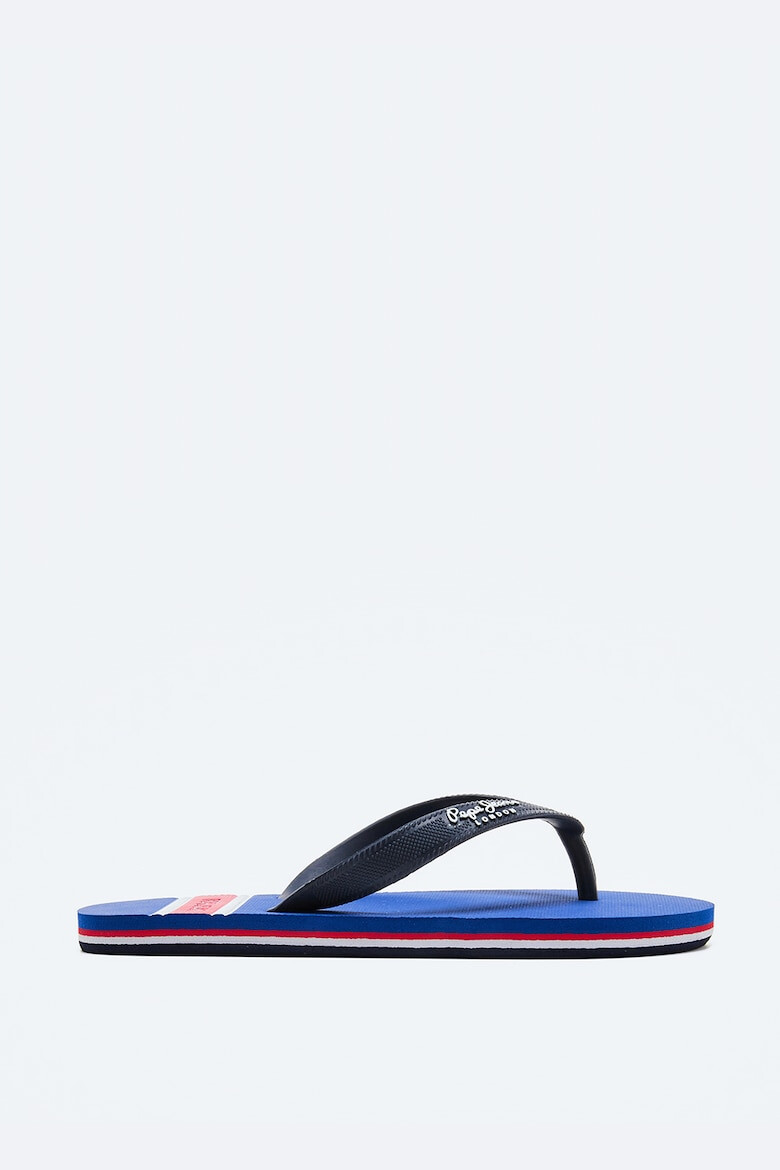 Pepe Jeans London Papuci flip-flop cu talpa cu model in dungi - Pled.ro