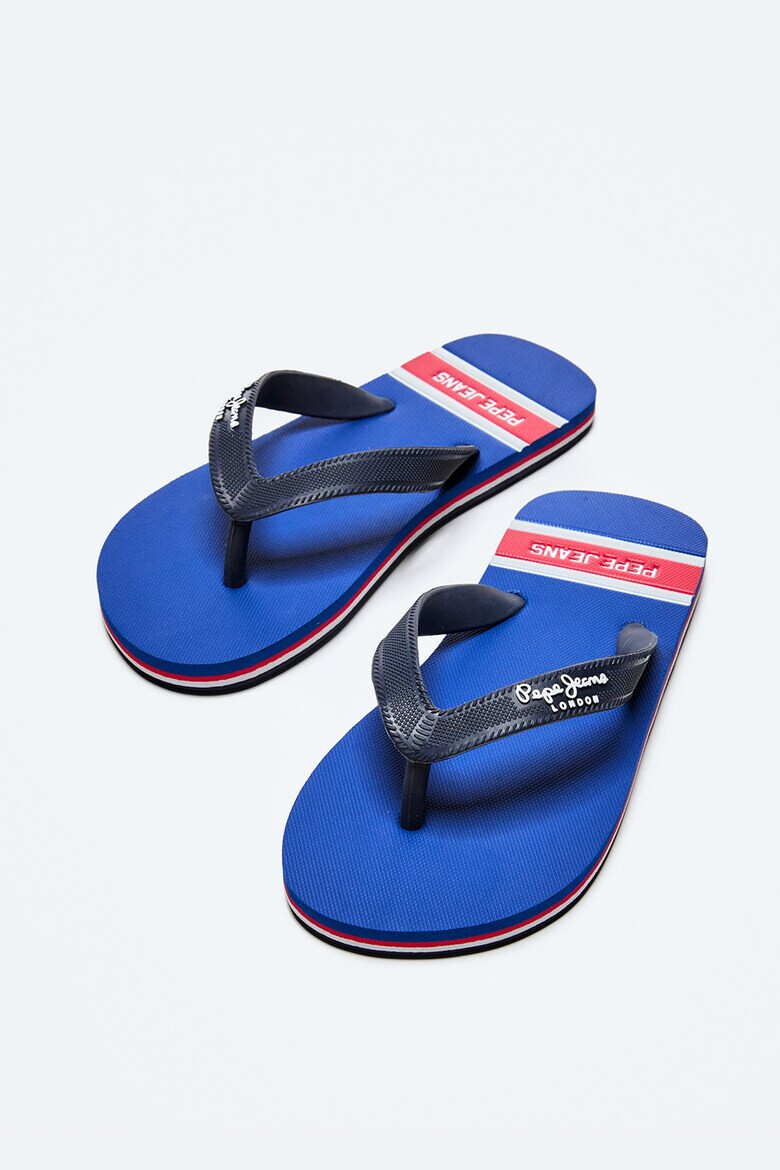 Pepe Jeans London Papuci flip-flop cu talpa cu model in dungi - Pled.ro