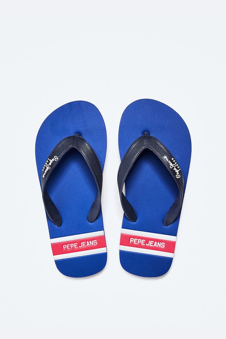 Pepe Jeans London Papuci flip-flop cu talpa cu model in dungi - Pled.ro