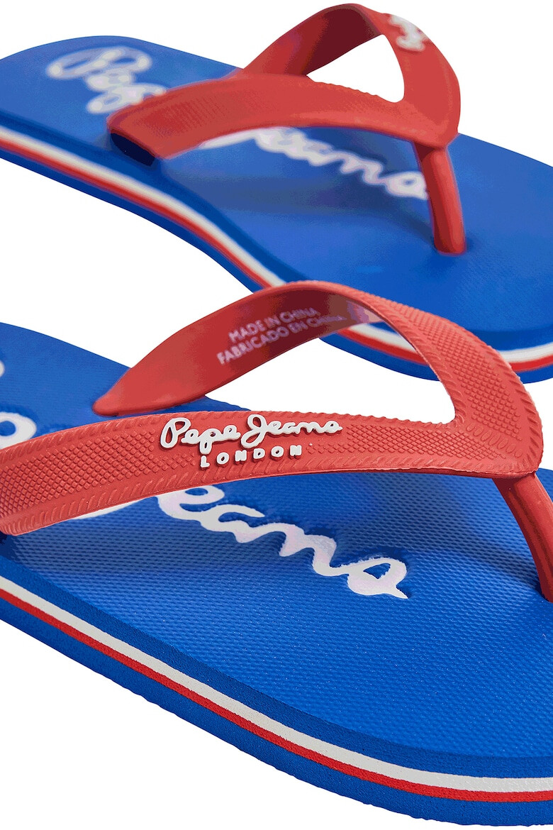 Pepe Jeans London Papuci flip-flop de cauciuc cu logo - Pled.ro