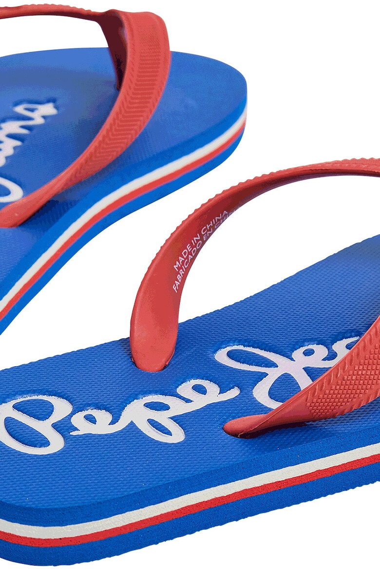 Pepe Jeans London Papuci flip-flop de cauciuc cu logo - Pled.ro