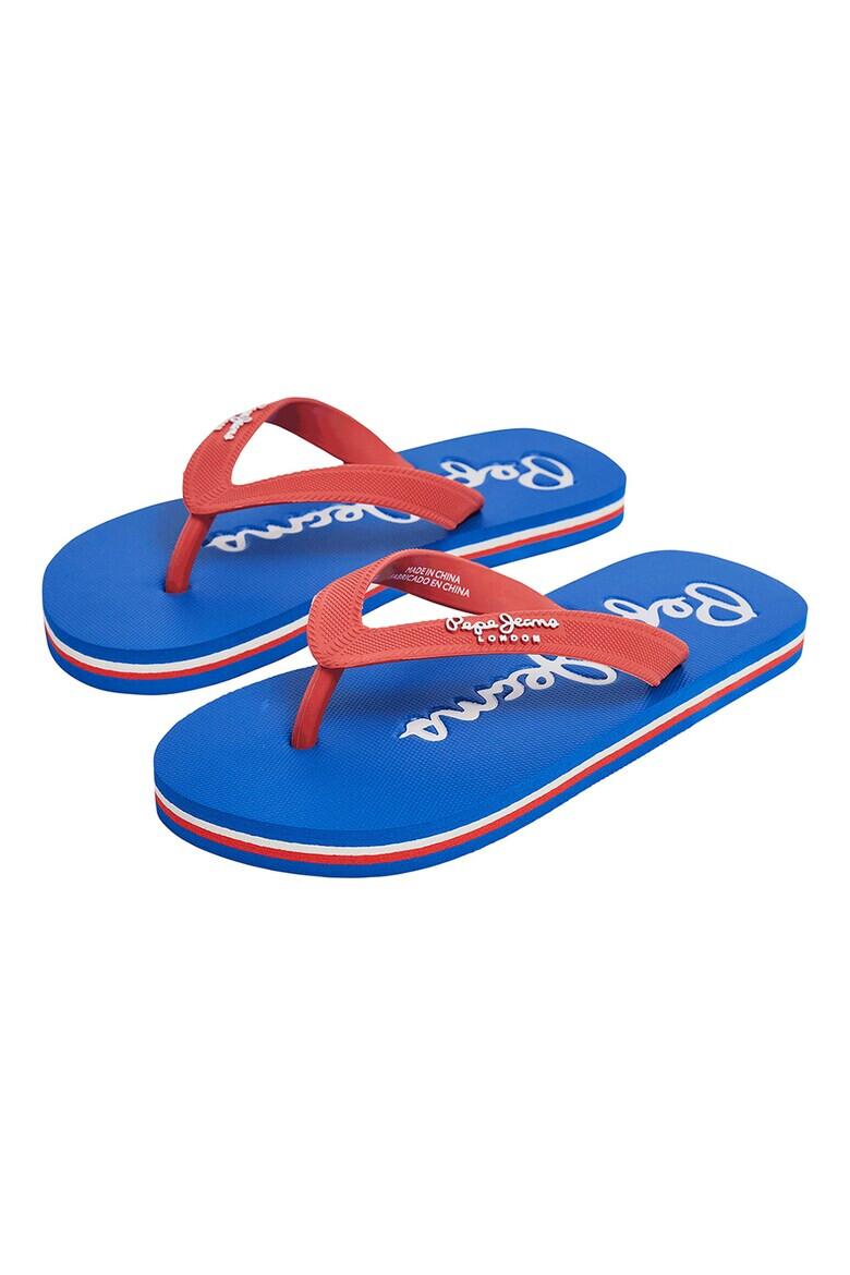 Pepe Jeans London Papuci flip-flop de cauciuc cu logo - Pled.ro