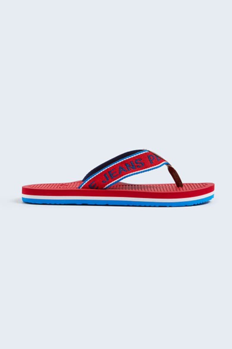 Pepe Jeans London Papuci flip-flop din material textil cu model logo - Pled.ro