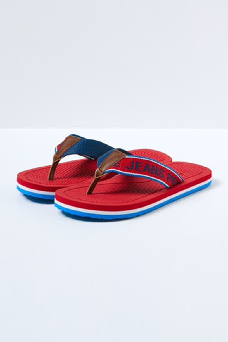 Pepe Jeans London Papuci flip-flop din material textil cu model logo - Pled.ro