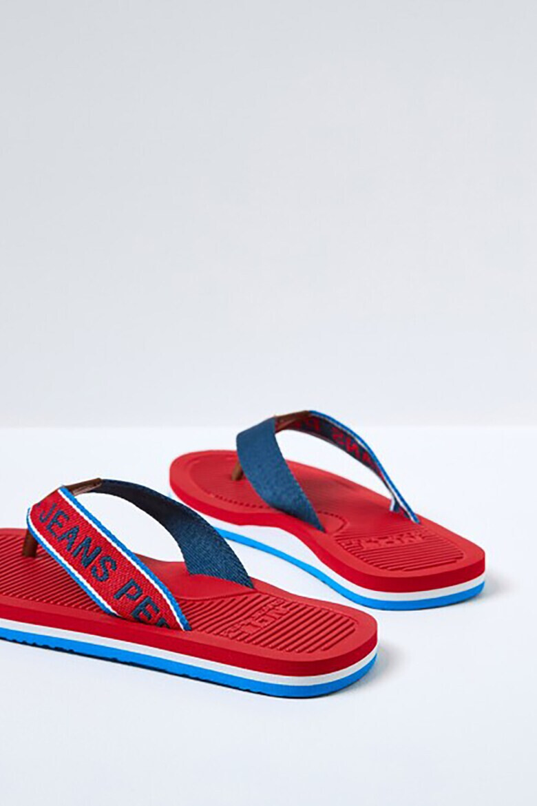 Pepe Jeans London Papuci flip-flop din material textil cu model logo - Pled.ro