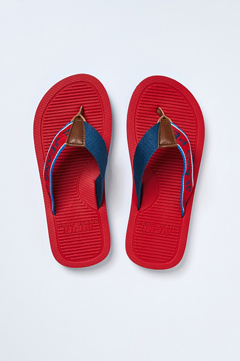 Pepe Jeans London Papuci flip-flop din material textil cu model logo - Pled.ro