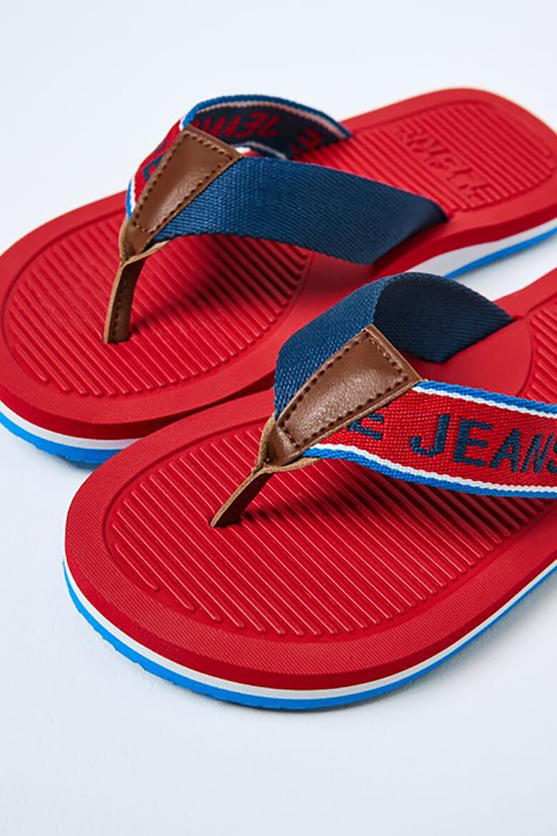 Pepe Jeans London Papuci flip-flop din material textil cu model logo - Pled.ro