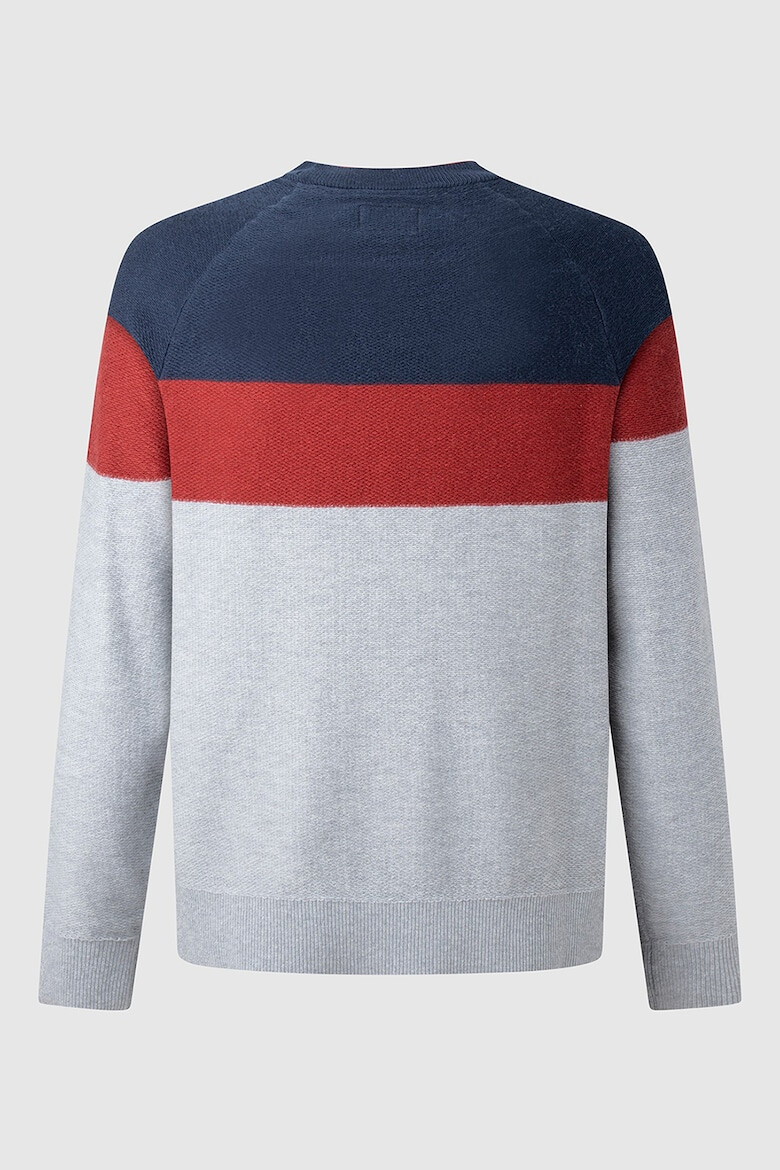 Pepe Jeans London Pulover cu decolteu la baza gatului si model colorblock - Pled.ro