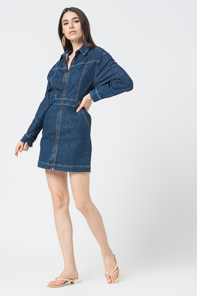 Pepe Jeans London Rochie-camasa din denim Laya - Pled.ro