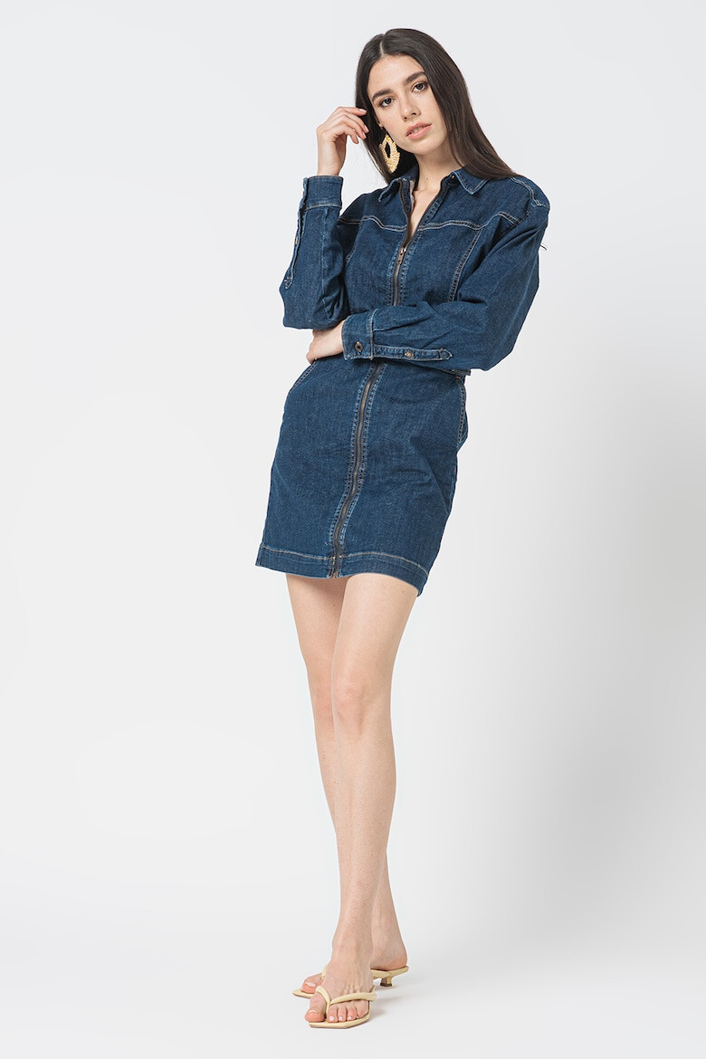 Pepe Jeans London Rochie-camasa din denim Laya - Pled.ro