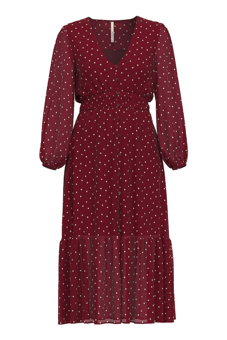 Pepe Jeans London Rochie cu decolteu in V si buline - Pled.ro