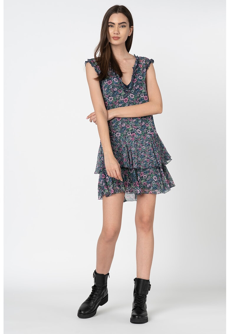 Pepe Jeans London Rochie cu decolteu in V si imprimeu floral Sofia - Pled.ro