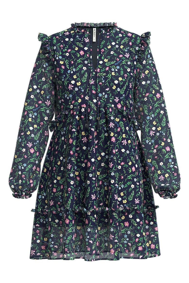 Pepe Jeans London Rochie cu decolteu in V si model floral - Pled.ro