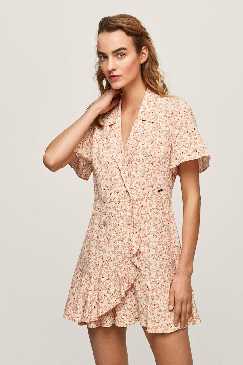 Pepe Jeans London Rochie cu doua randuri de nasturi si imprimeu floral Aide - Pled.ro