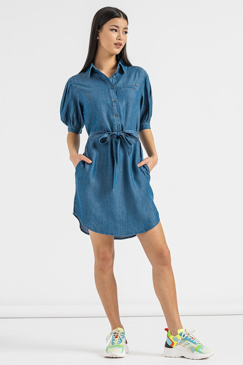 Pepe Jeans London Rochie de denim cu maneci bufante Glennis - Pled.ro