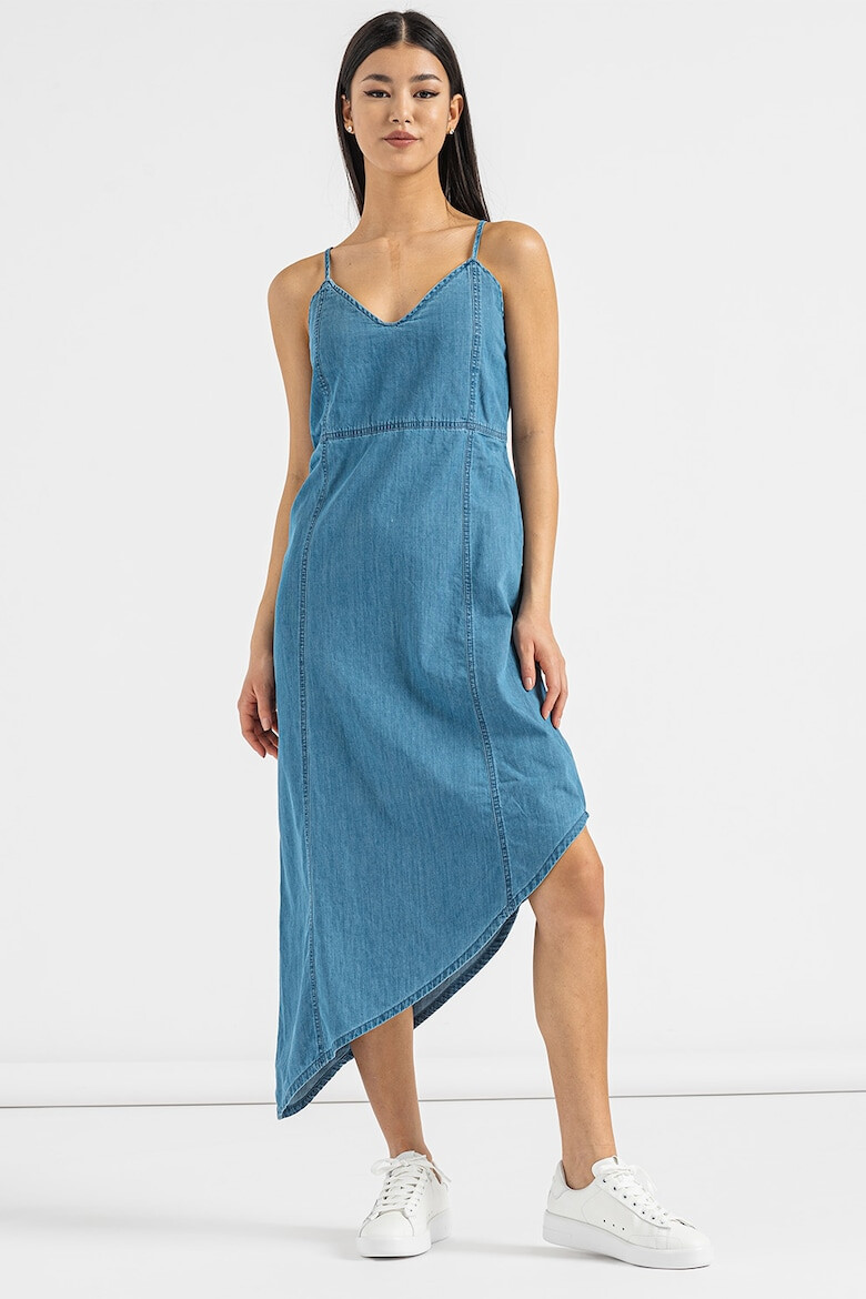 Pepe Jeans London Rochie de denim cu terminatie asimetrica Dani - Pled.ro