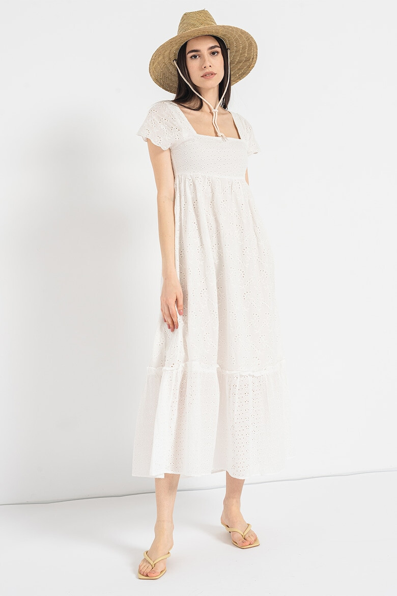 Pepe Jeans London Rochie din bumbac cu broderie sangallo Peri - Pled.ro